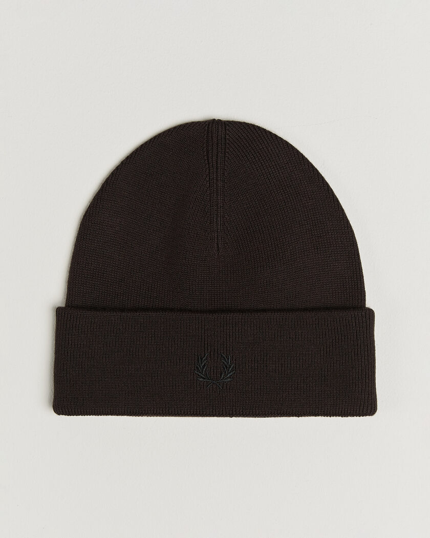 Fred Perry Merino Wool Beanie Rich Brown – Marrone
