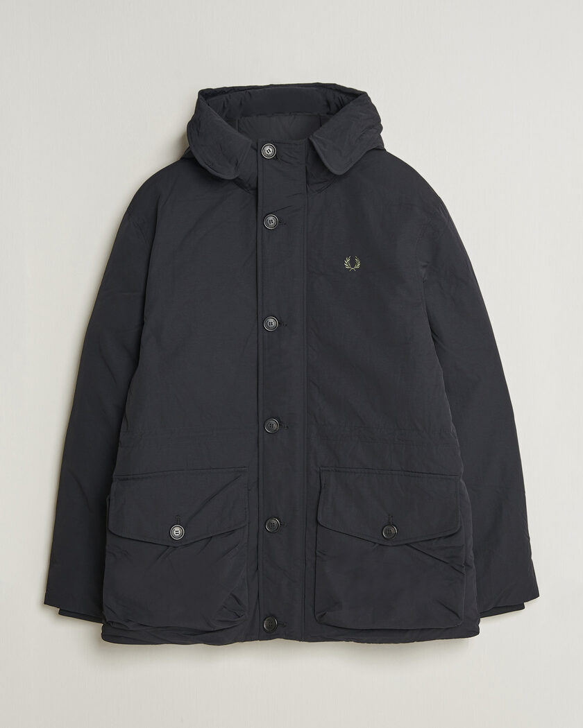 Fred Perry Padded Patch Pocket Parka Black – Nero