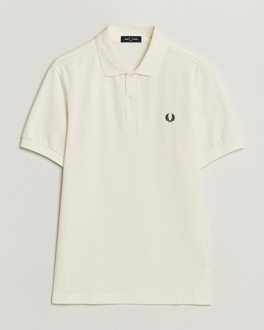 Fred Perry Plain Polo Shirt Night Ecru – Bianco