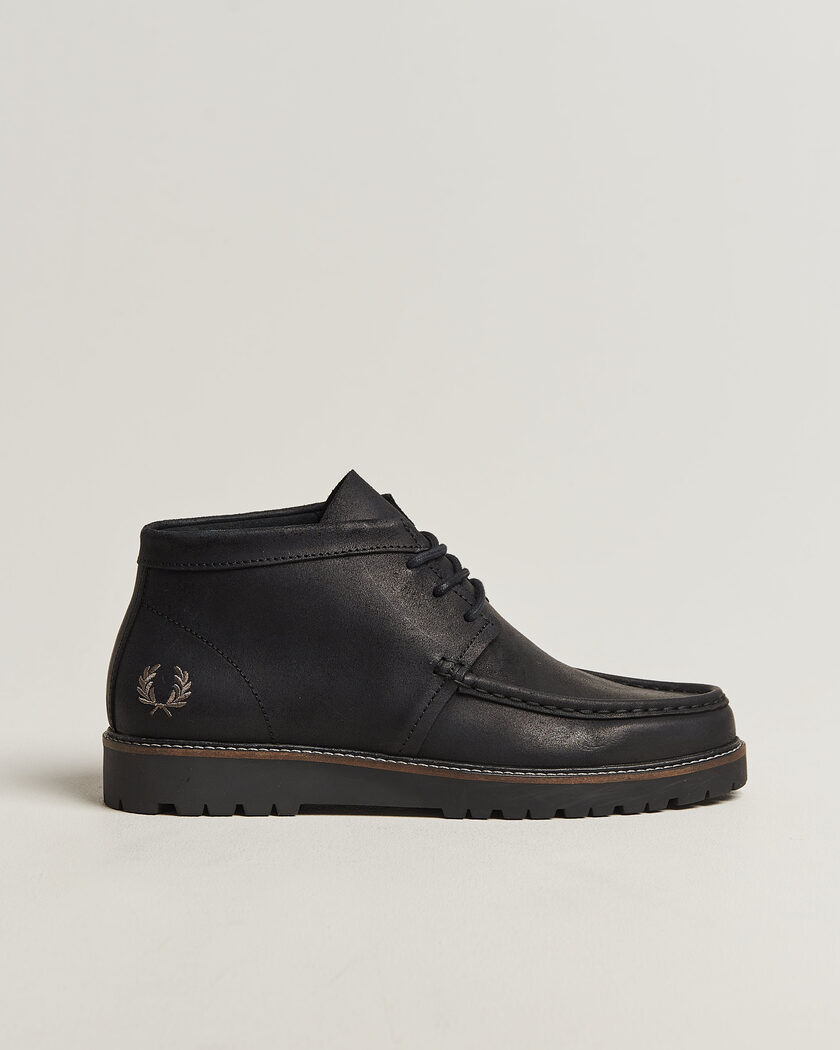 Fred Perry Kenney Waxed Suede Chukka Boot Black – Nero