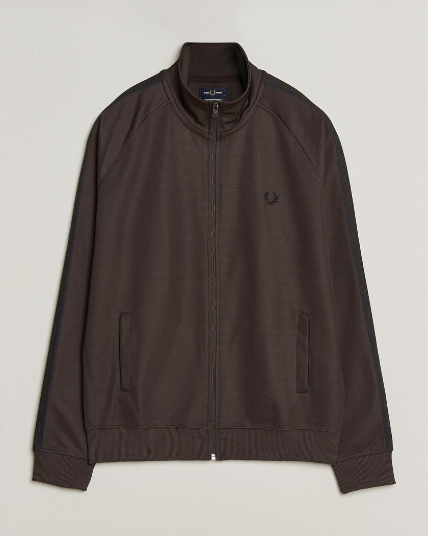 Fred Perry Taped Track Jacket Rich Brown – Marrone