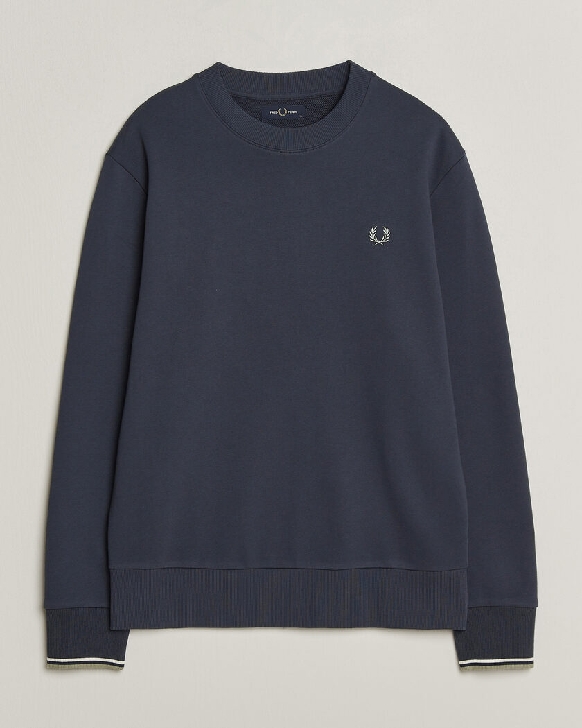 Fred Perry Crew Neck Sweatshirt Dark Airforce – Blu