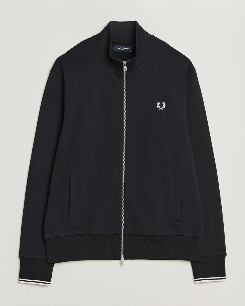 Fred Perry Full Zip Sweatshirt Black – Nero