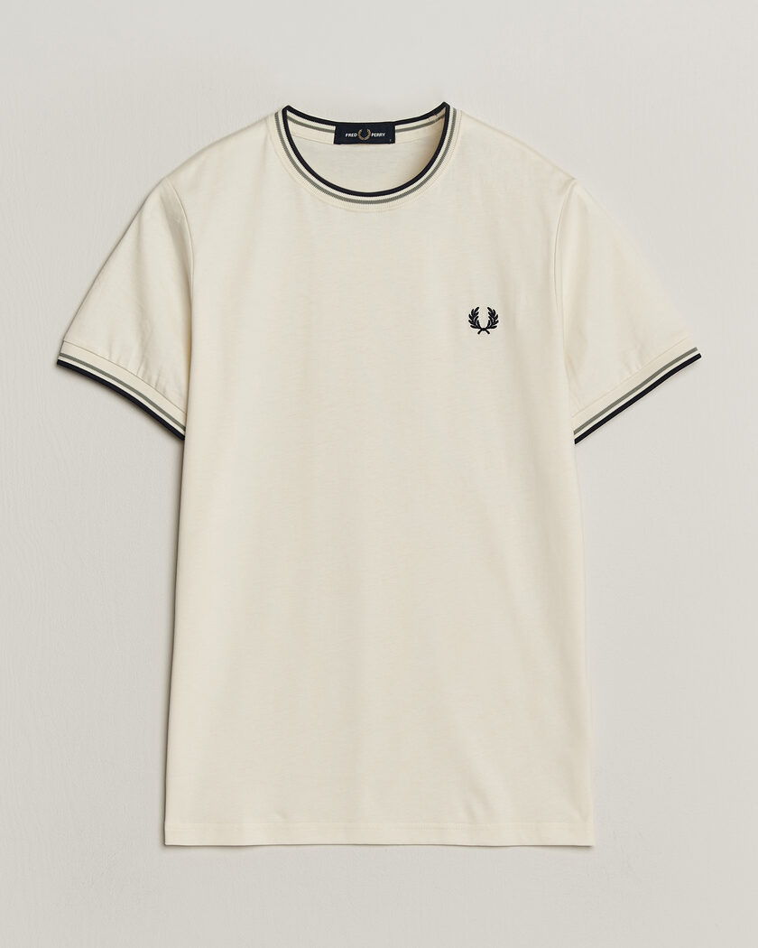 Fred Perry Twin Tipped T-Shirt Ecru – Bianco