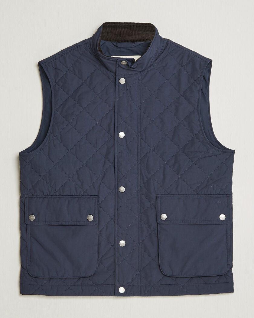 Gant Classic Quilted Vest Evening Blue – Blu