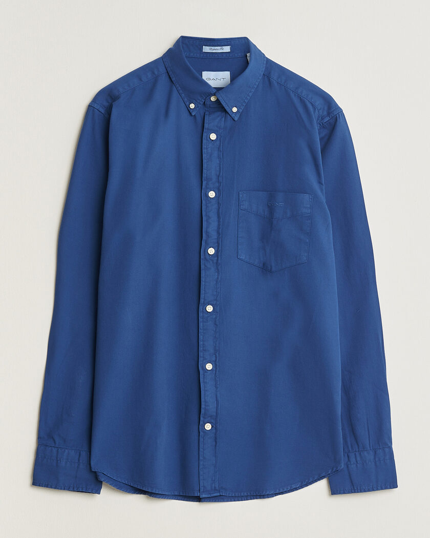Gant Regular Fit Garment Dyed Twill Shirt Crisp Blue – Blu
