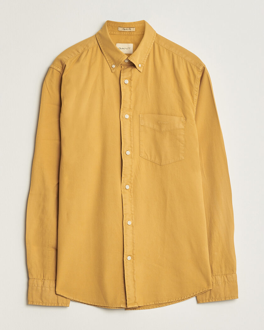 Gant Regular Fit Garment Dyed Twill Shirt Turmeric Shine – Giallo
