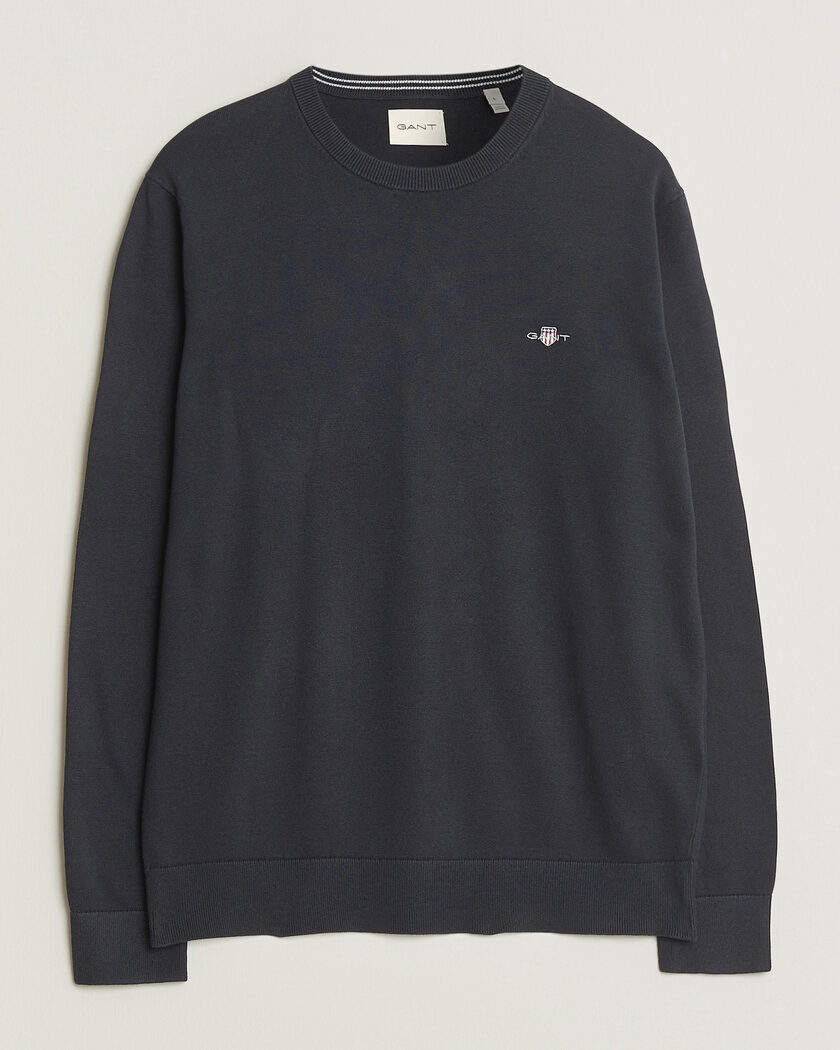Gant Classic Cotton Crew Neck Black – Nero
