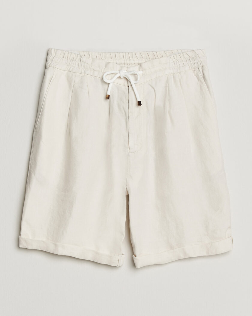 Brunello Cucinelli Drawstring Shorts Off White – Bianco