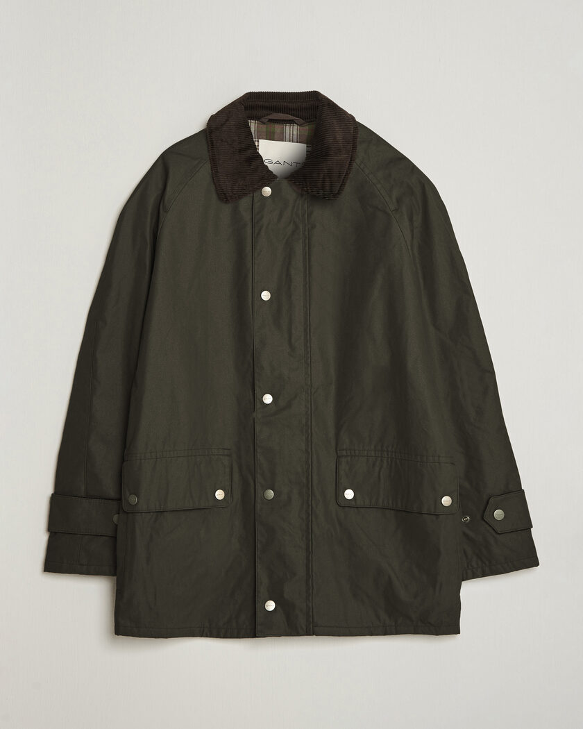 Gant Waxed Barn Jacket Black Brown – Marrone