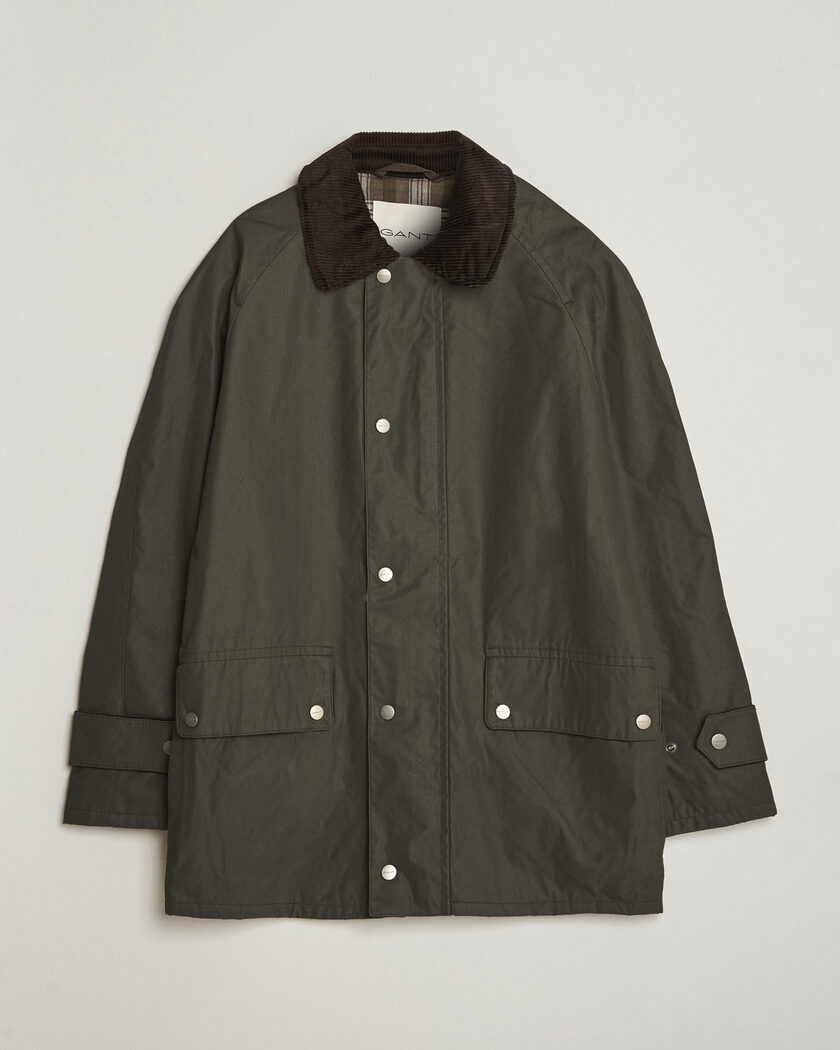 Gant Waxed Barn Jacket Black Brown – Marrone