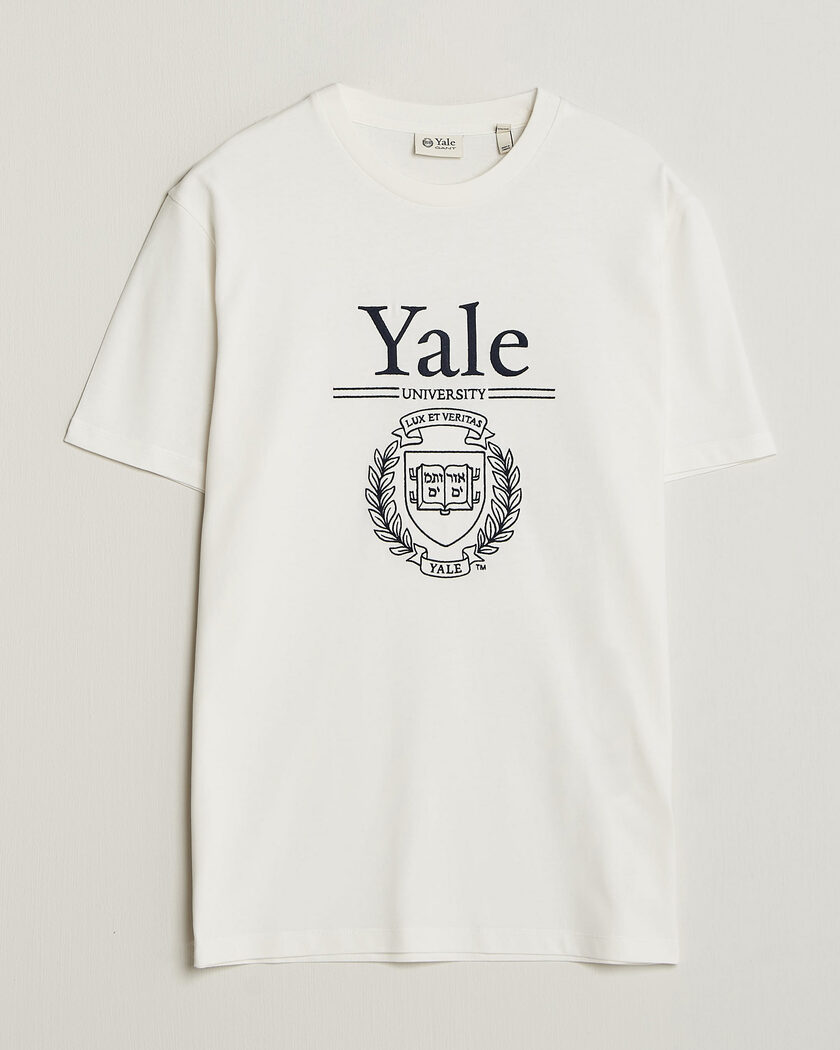 Gant YALE Crew Neck T-Shirt Eggshell – Bianco