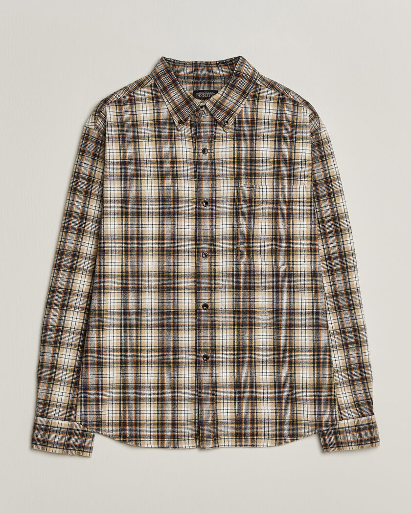 Pendleton Flannel Button Down Shirt Brown Check – Multicolore