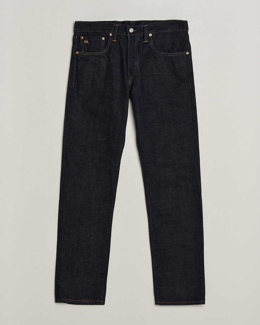 RRL Slim Fit Selvedge Jeans East/West Rinse – Blu