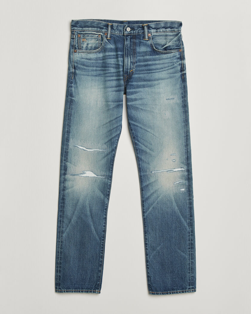 RRL Slim Fit Selvedge Jeans Clearford Wash – Blu