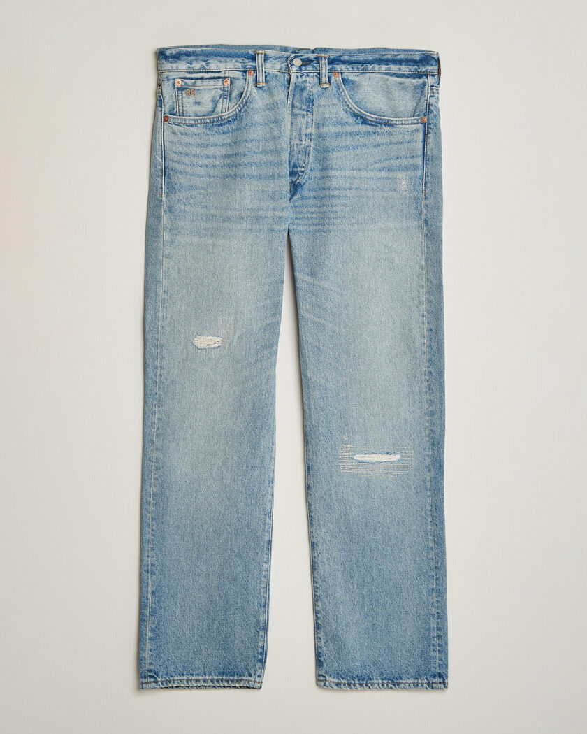 RRL Vintage Fit Distressed Jeans Bridgeview Wash – Blu
