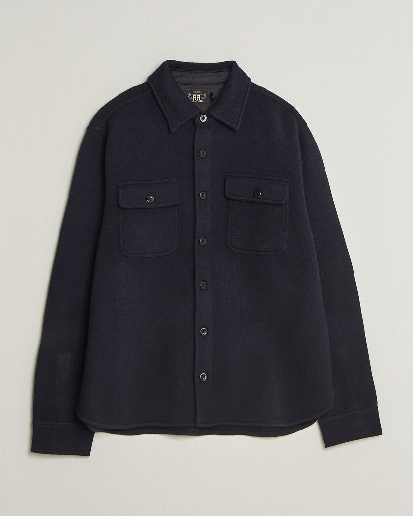 RRL CPO Cardigan Shirt Navy – Blu