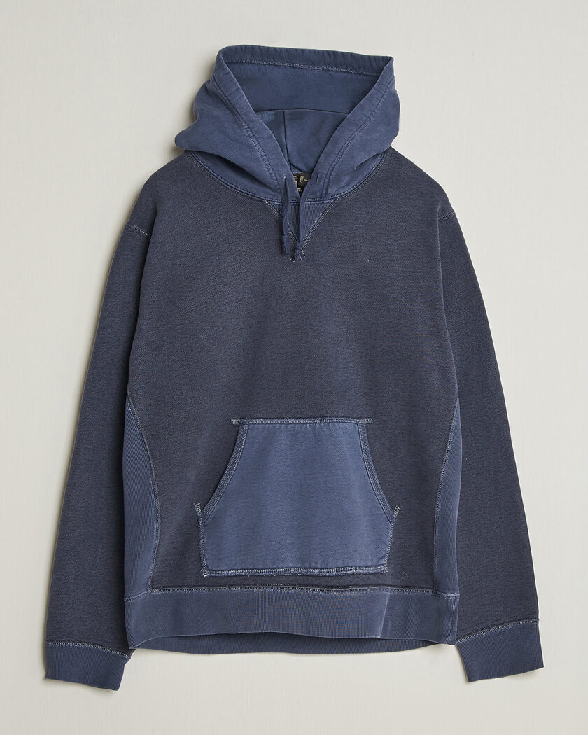 RRL Hooded Sweatshirt Navy – Blu