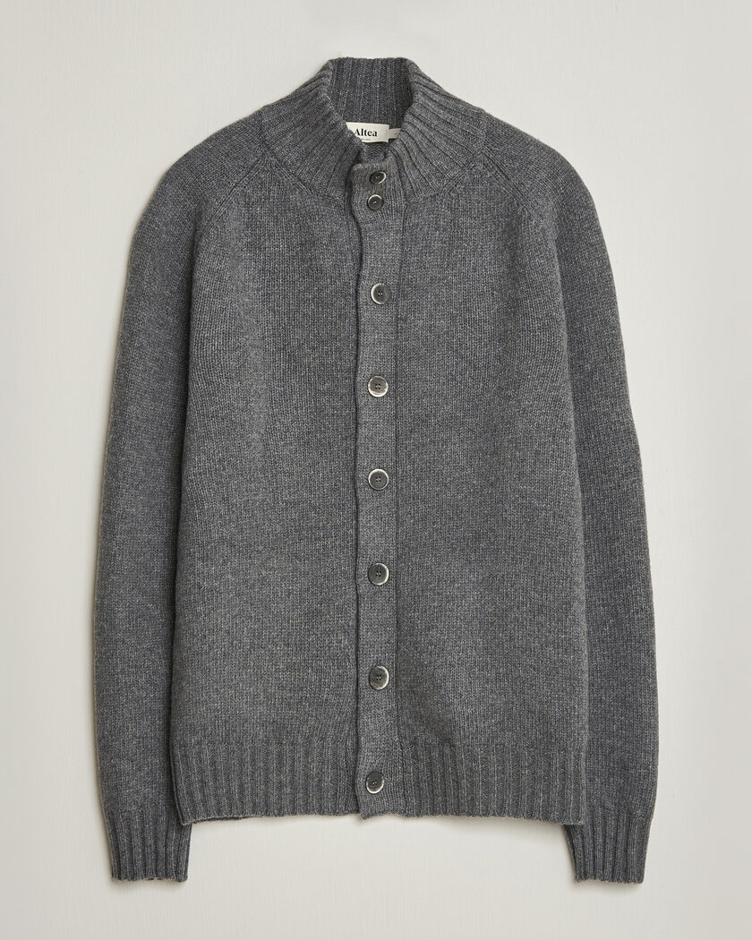 Altea Raglan Sleeve Buttoned Cardigan Grey Melange – Grigio