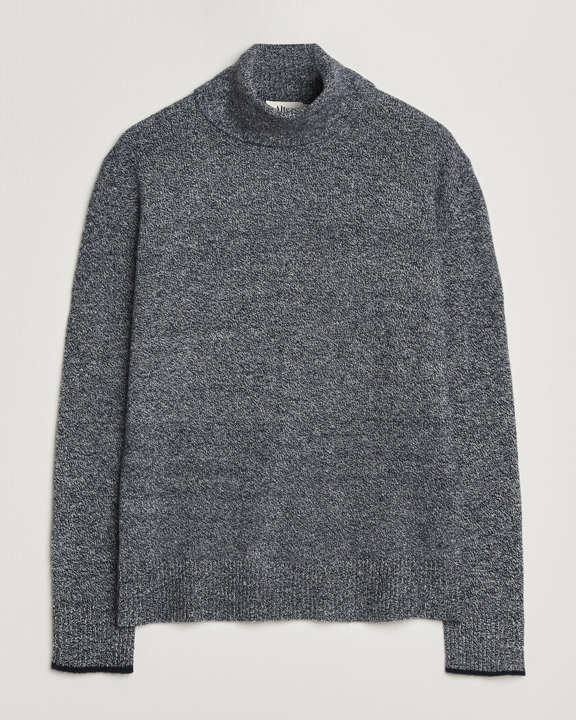 Altea Cloud Cashmere Blend Rollneck Navy Melange – Blu