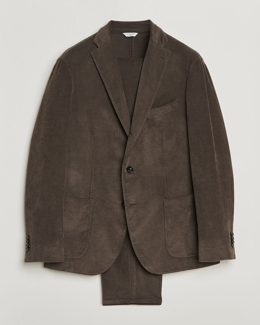 Boglioli K Jacket Baby Corduroy Suit Dark Brown – Marrone