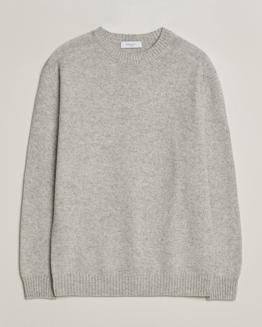 Boglioli Cloud Cashmere Crew Neck Light Grey – Grigio