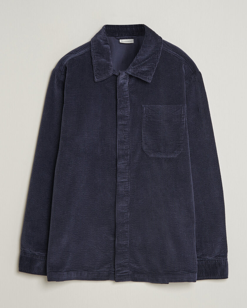 KnowledgeCotton Apparel Cotton Corduroy Overshirt Night Sky – Blu