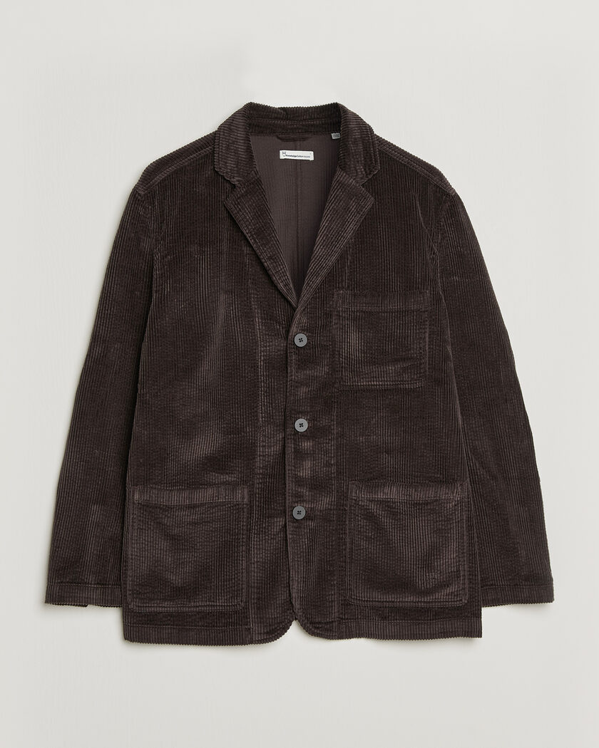 KnowledgeCotton Apparel Cotton Corduroy Blazer Chocolate – Marrone