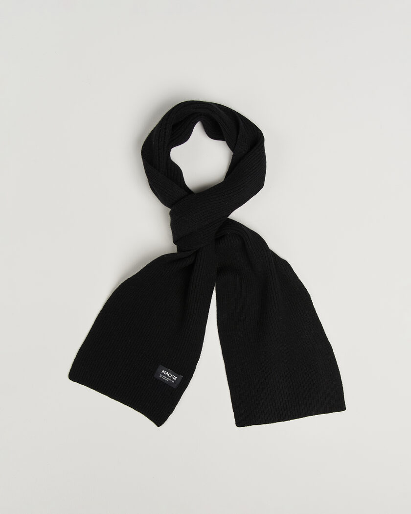 Robert Mackie Clyde Lambswool Scarf Black – Nero
