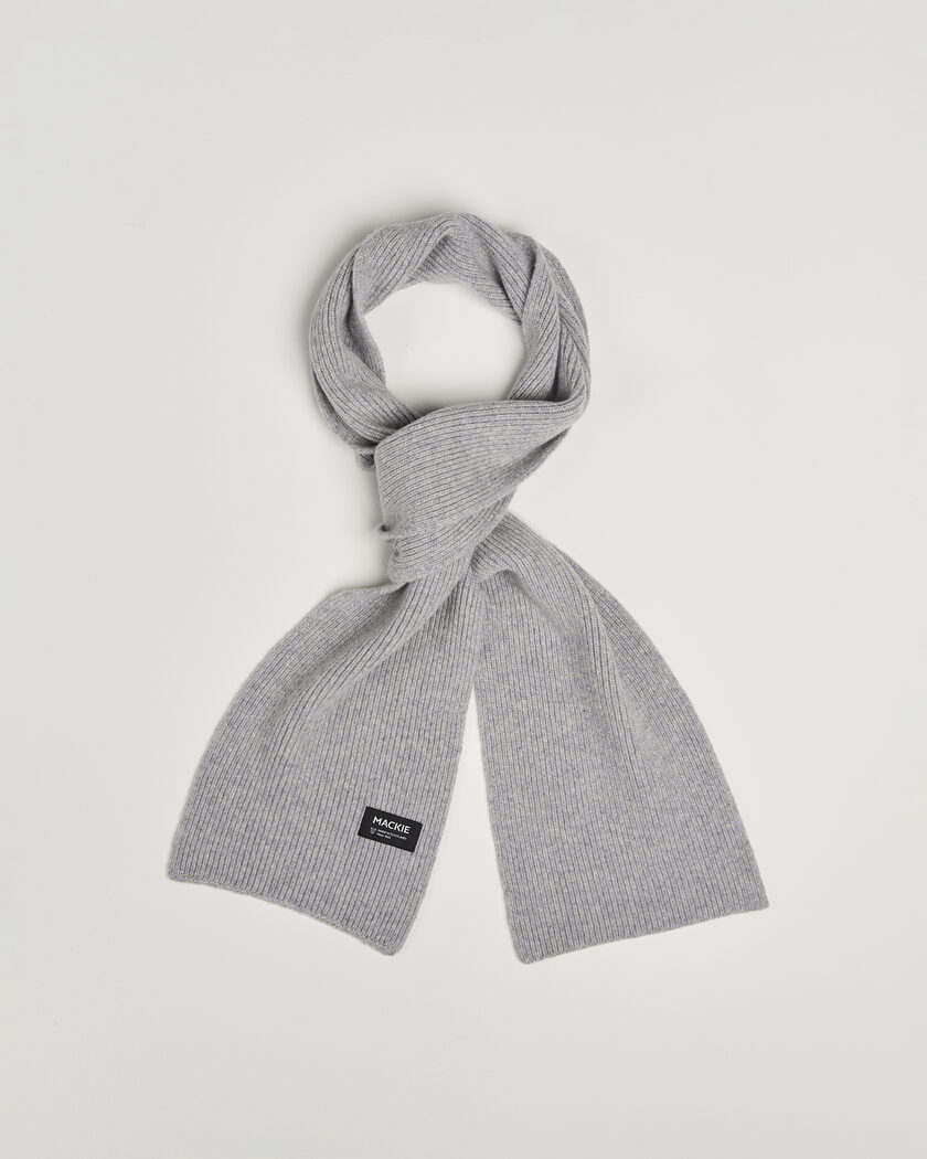 Robert Mackie Clyde Lambswool Scarf Light Grey – Grigio