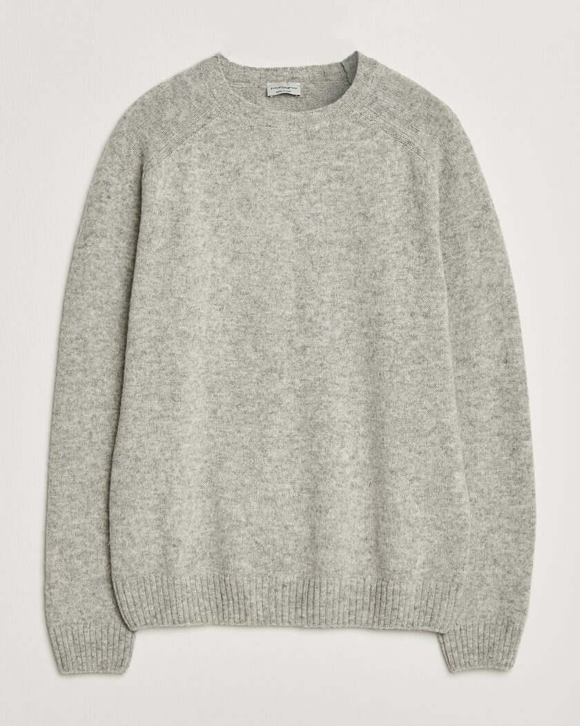 Morgano Brushed Wool Crewneck Grey – Grigio
