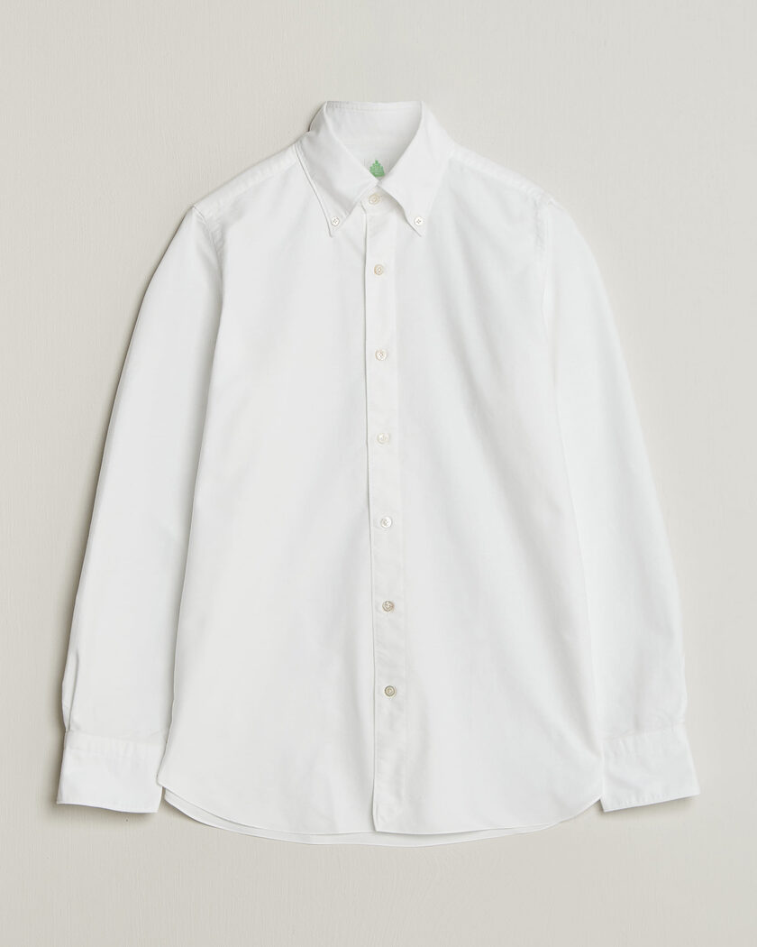 Finamore Napoli Gaeta Oxford Button Down Shirt White – Bianco