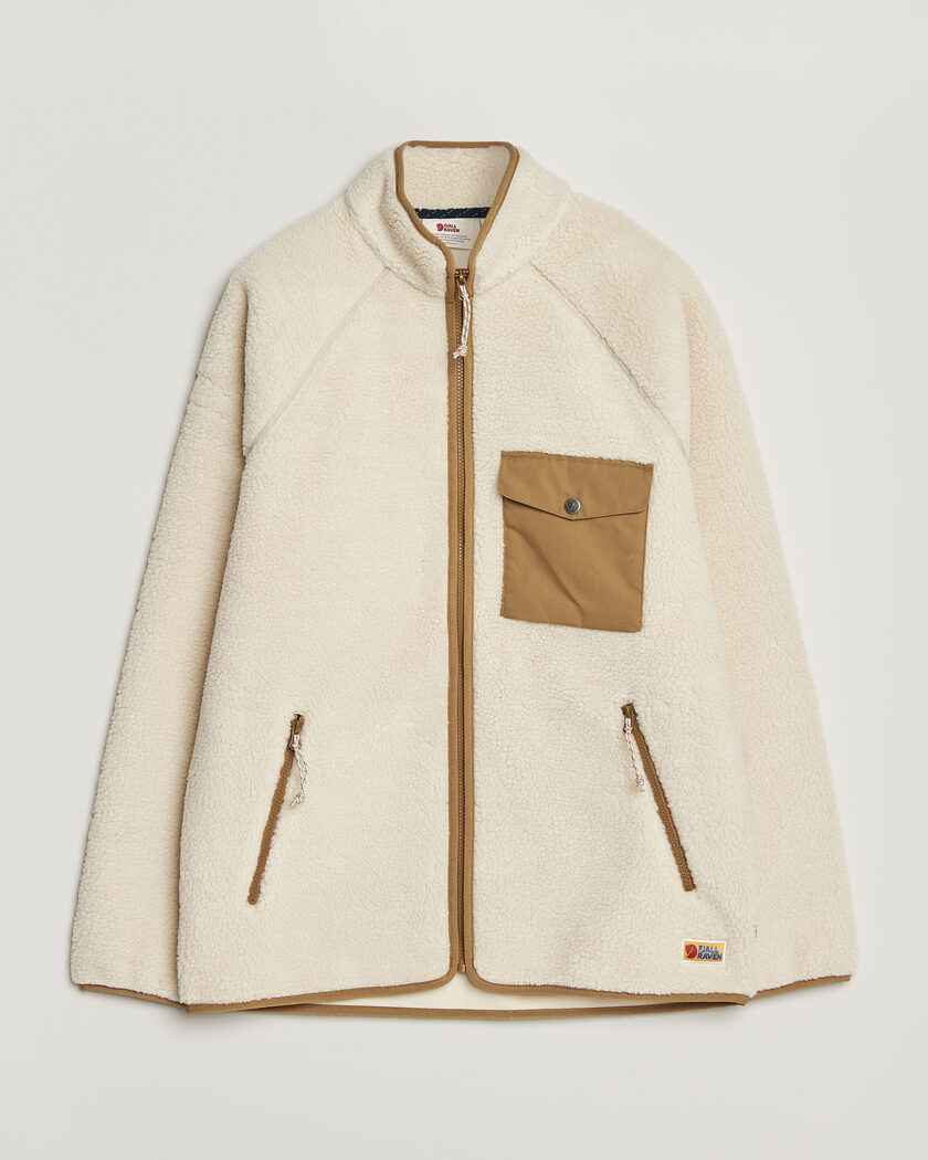 Fjällräven Vardag Pile Fleece Zip Jacket Chalk White – Bianco