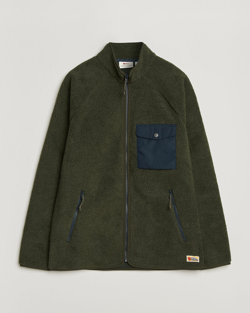 Fjällräven Vardag Pile Fleece Zip Jacket Deep Forest – Verde