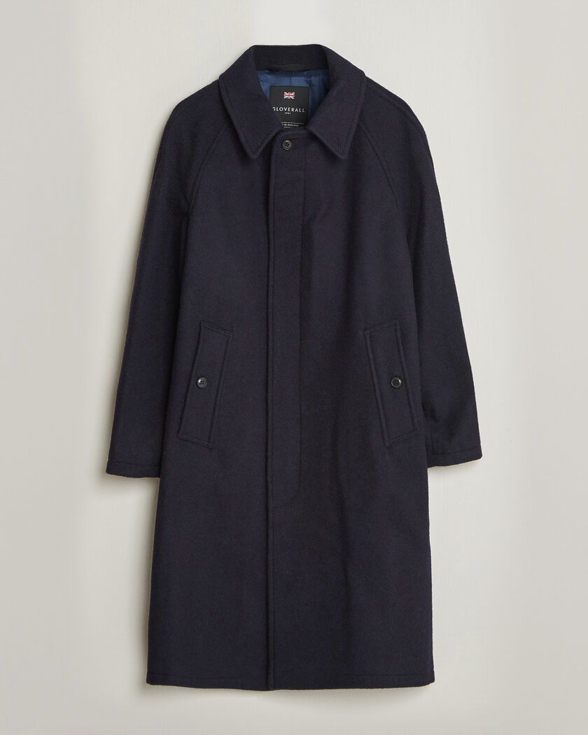 Gloverall Hynes Wool Coat Navy – Blu