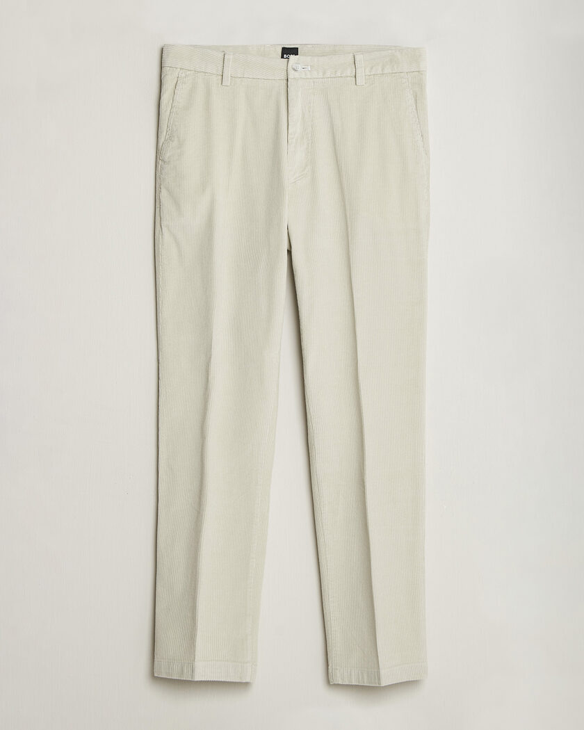 BOSS BLACK Kane Structured Cotton Chino Open White – Bianco