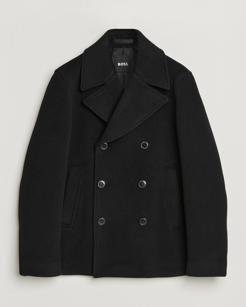 BOSS BLACK Hyde Wool Peacoat Black – Nero