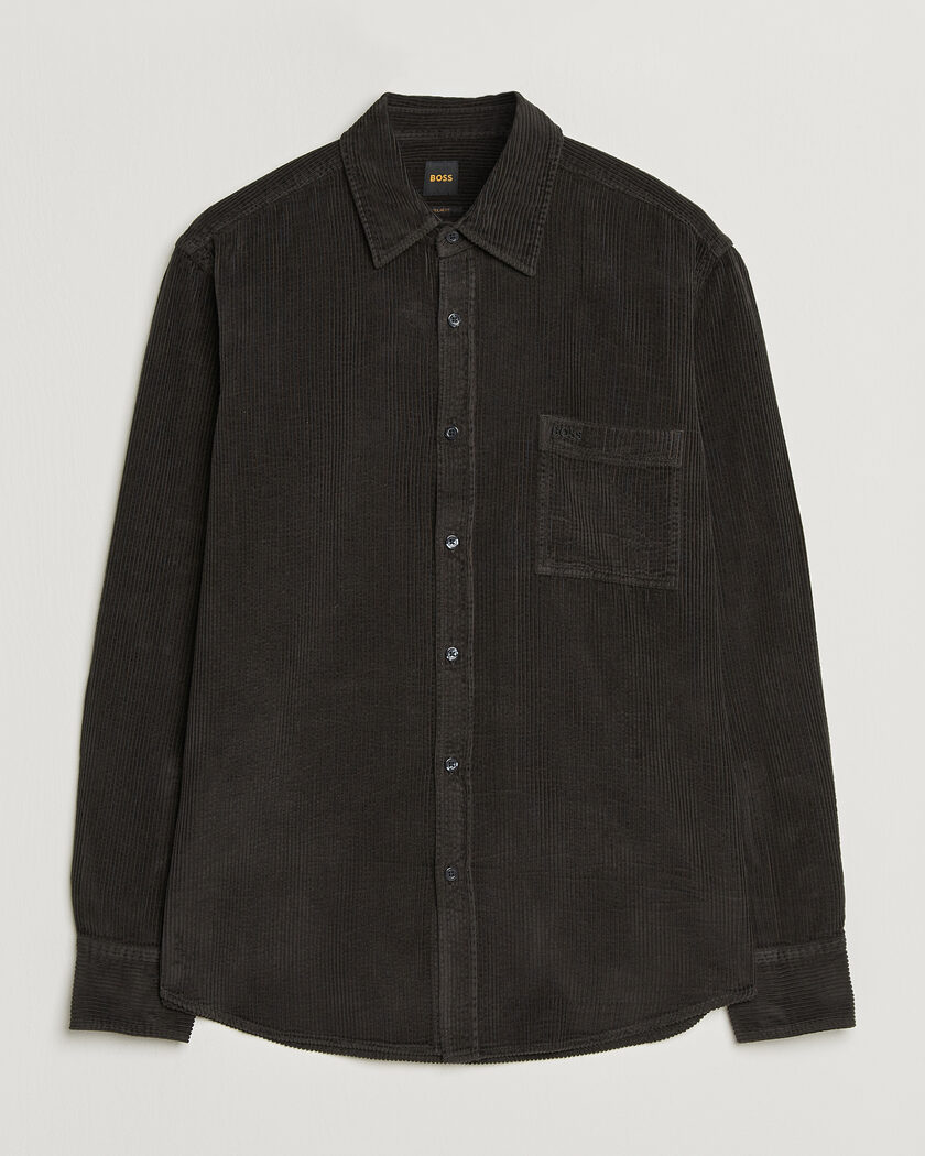 BOSS ORANGE Relegant Corduroy Shirt Black – Nero