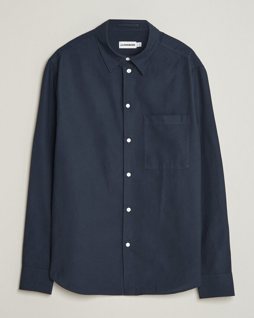 J.Lindeberg Marlon Flannel Shirt JL Navy – Blu