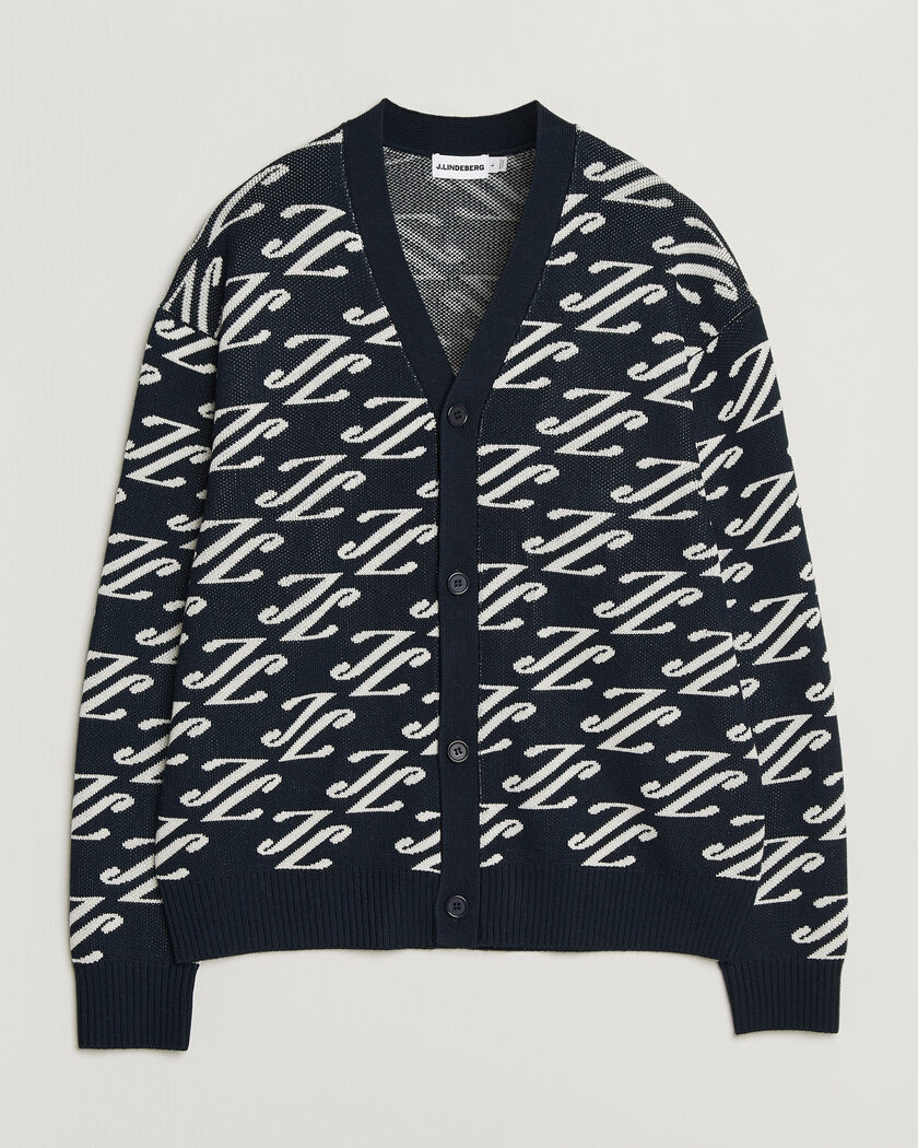 J.Lindeberg Denny Jacquard Cardigan JL Navy – Blu