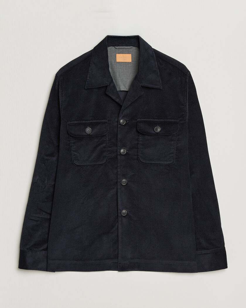 Grigio Corduroy Overshirt Navy – Blu