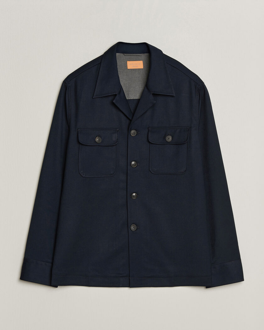Grigio Twill Overshirt Navy – Blu