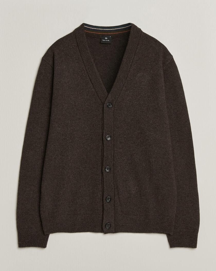 PS Paul Smith Wool Knitted Cardigan Brown – Marrone