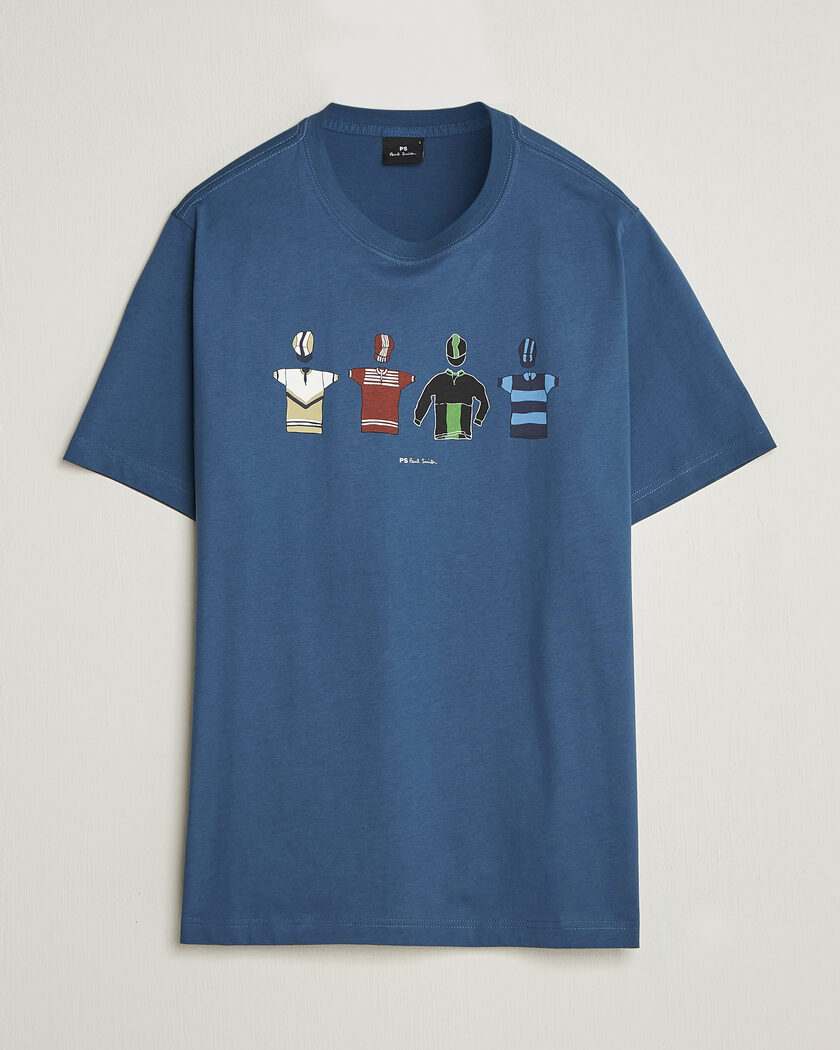 PS Paul Smith Cycle Jersey's Crew Neck T-Shirt Blue – Blu