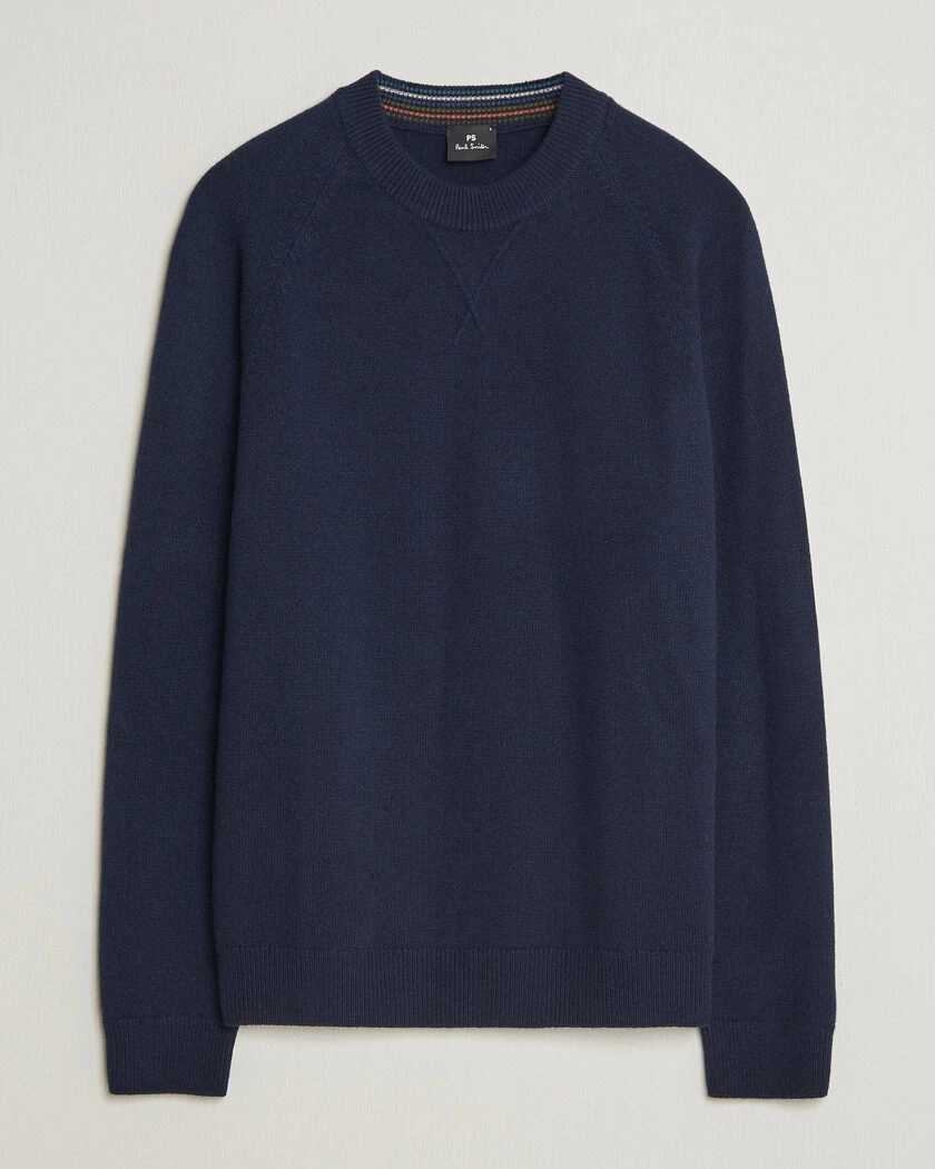 PS Paul Smith Wool Knitted Sweater Navy – Blu