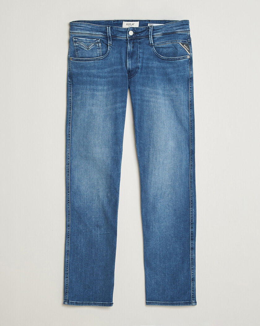 Replay Anbass Powerstretch Jeans Medium Blue – Blu
