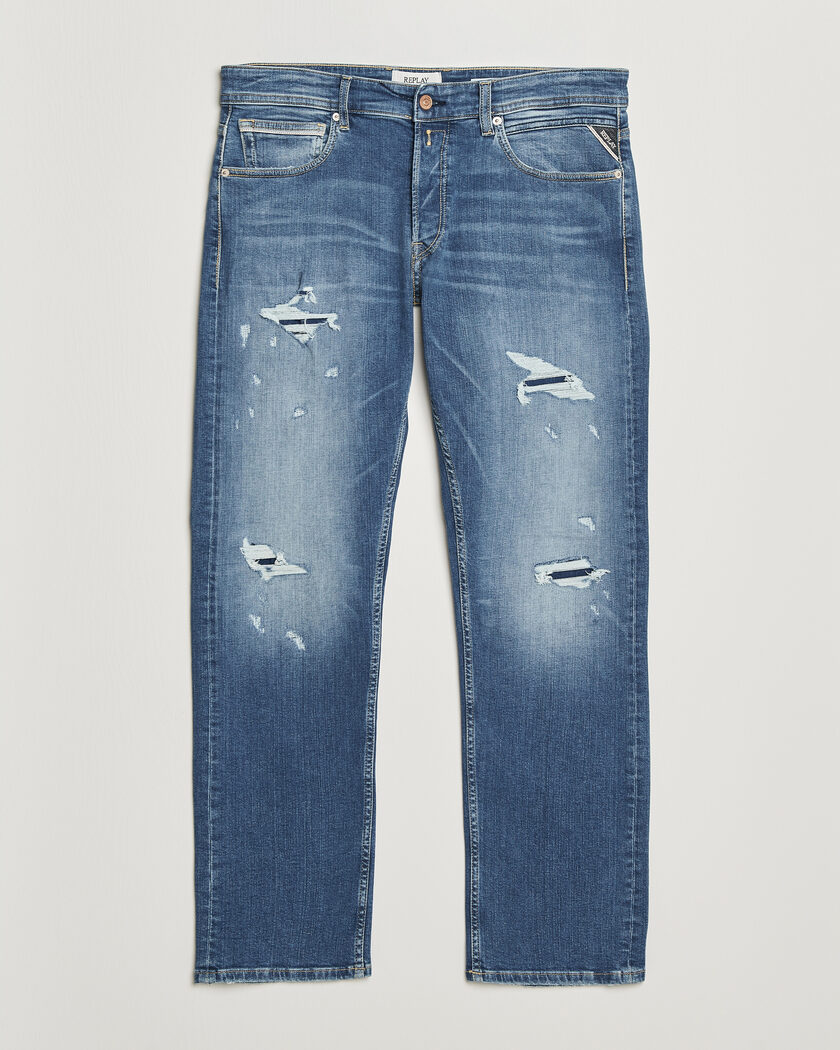 Replay Grover Super Stretch DNA Jeans Medium Blue – Blu