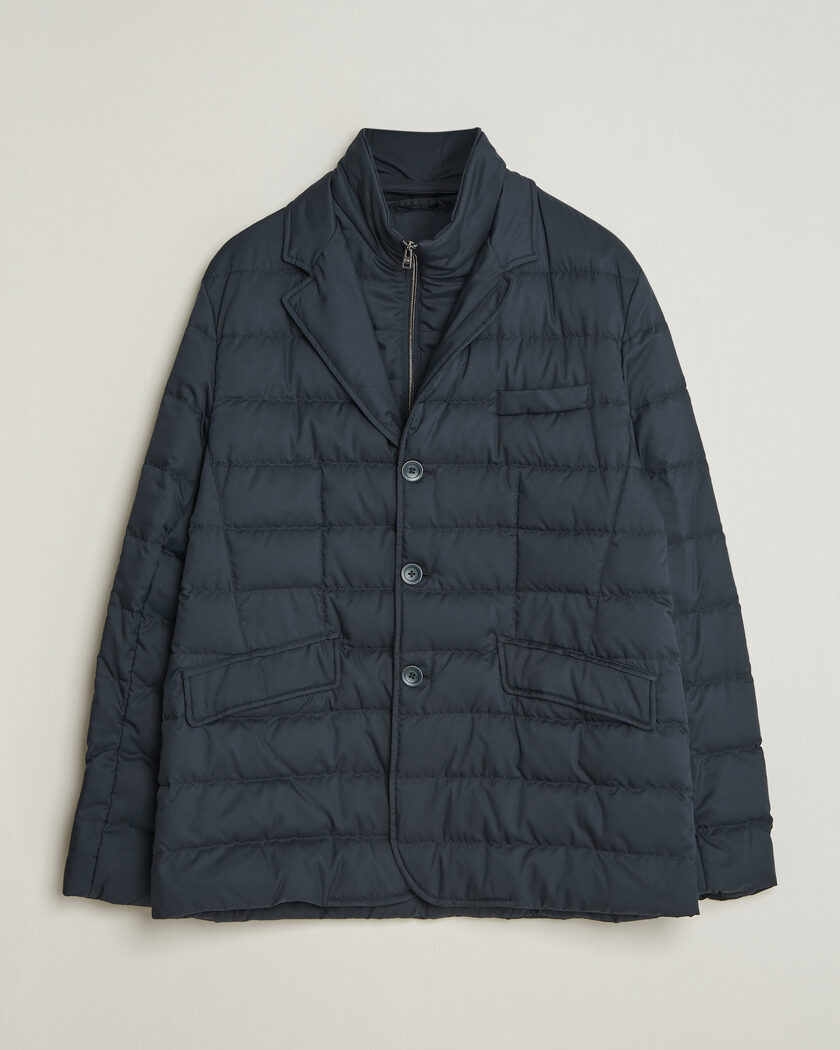 Herno Nylon Down Blazer Navy – Blu