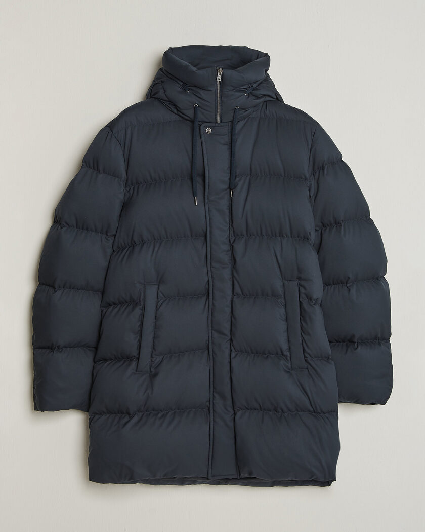 Herno Faux Fur Down Parka Navy – Blu