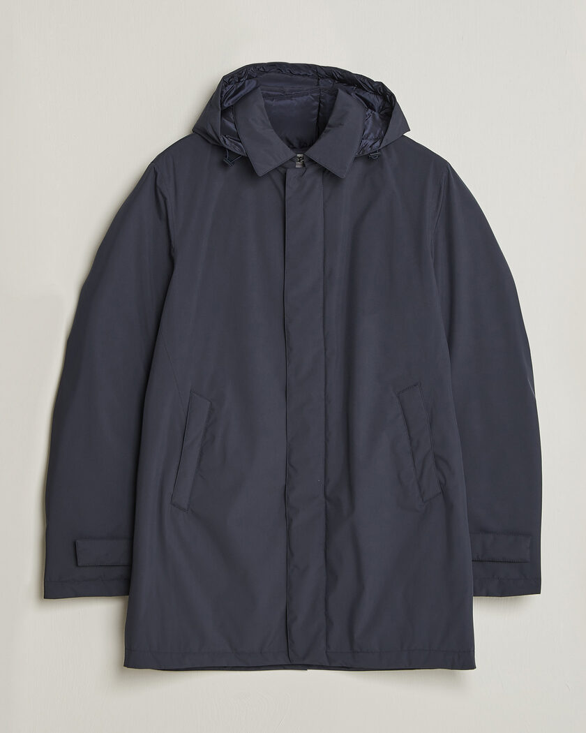 Herno Waterproof Nylon Coat Navy – Blu
